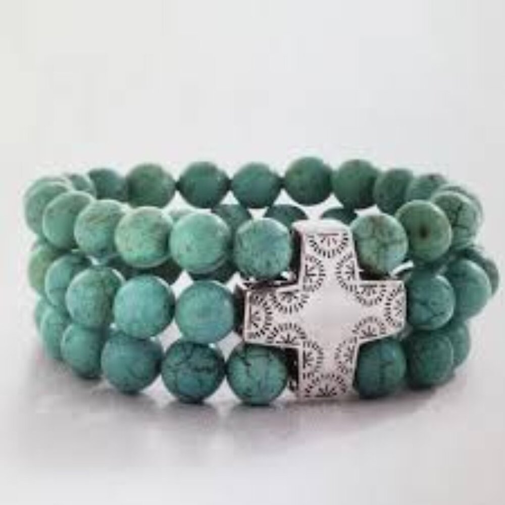 B3009 Retired Silpada DEVOTION Stretch Bracelet